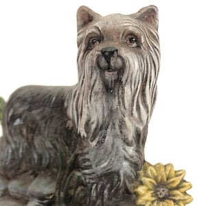 Yorkie dog figurine, Yorkie figurine, yorkshire dog figurine