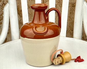 Edinburg bottle - Handmade ceramic bottle with stopper,  Porcelain liqour bottle from Scotland