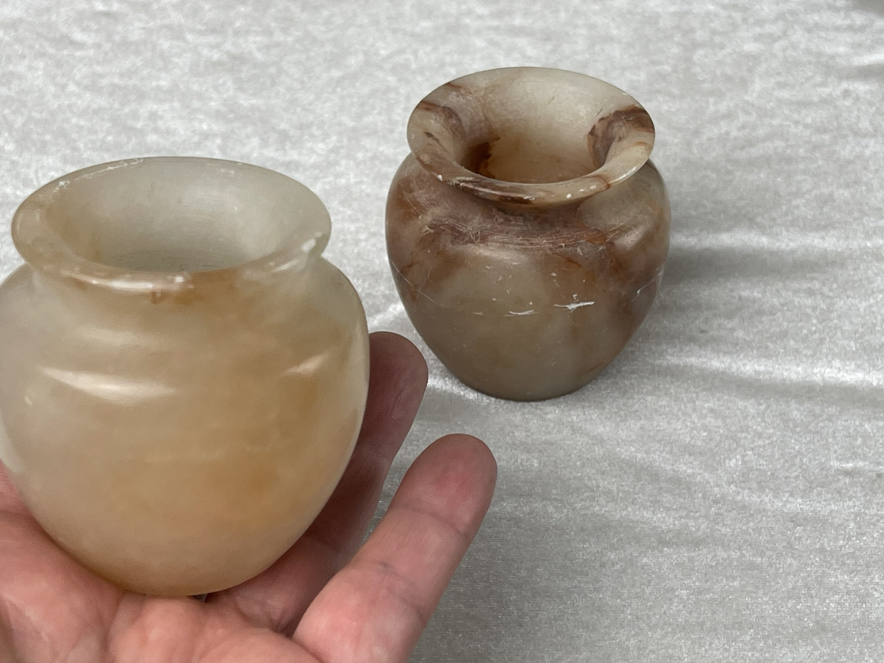 手作りオニキス花瓶セット：ヴィンテージ大理石模様、ミニつまようじ