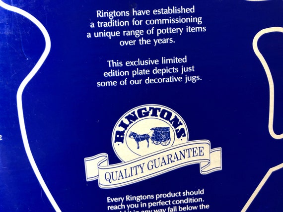 Ringtons Plate, Porcelain Platter Exclusive Collectors Plate From