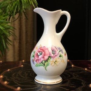 Krone Vintage Krug aus Fine Bone China, Vase für Blume