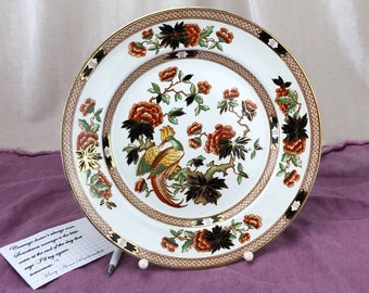 Grimwades Bread Plate: Hand-Painted Mecklenburg Floral, Gold Gilded (7.5")