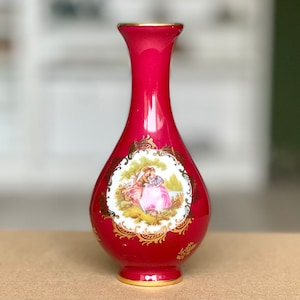 Limoges Hand painted vase from France
