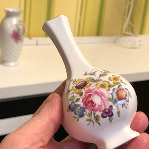 The Royal Worcester small vase, mini vase with flower design
