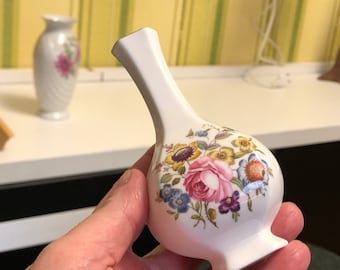 The Royal Worcester small vase, mini vase with flower design