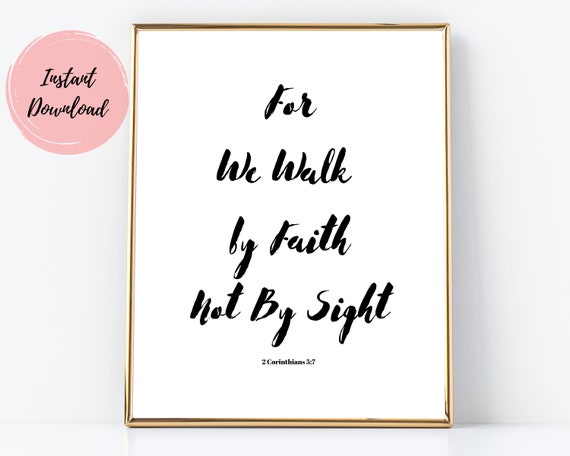 2 Corinthians 5 7 2 Corinthians 5 7 Wall Art Bible Verse | Etsy