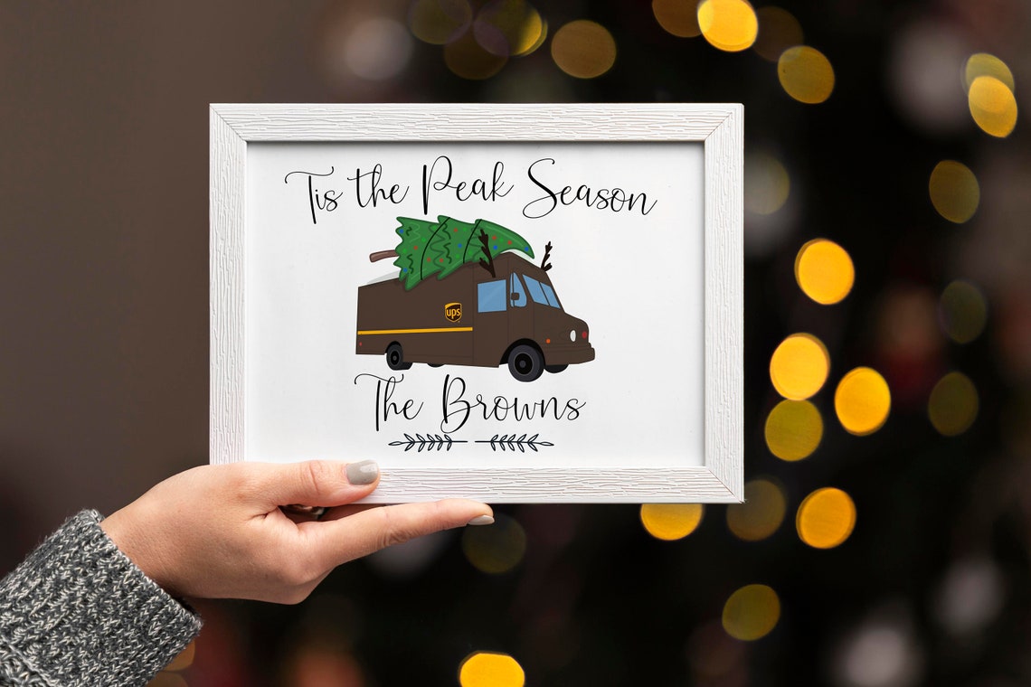 Tis the Peak Season UPS Truck Holiday Edition UPS Family Etsy