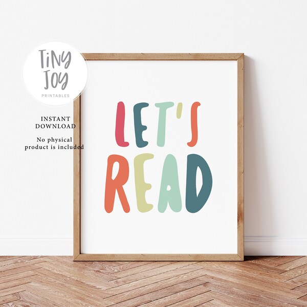 Lets Read Sign - Etsy