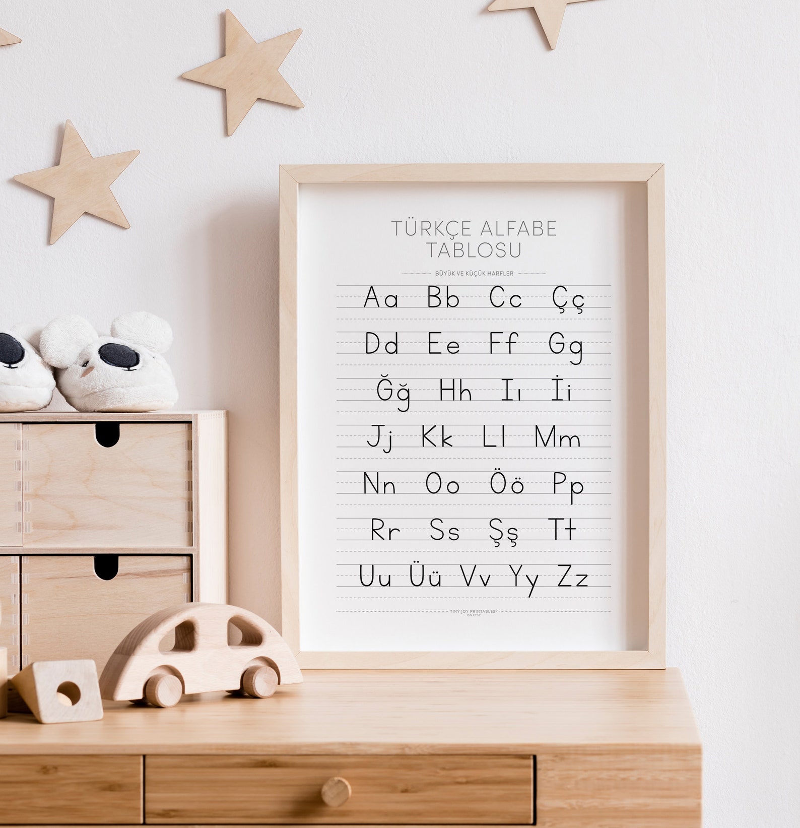 Turkish Alphabet Poster Handwriting Chart ABC Print | Etsy