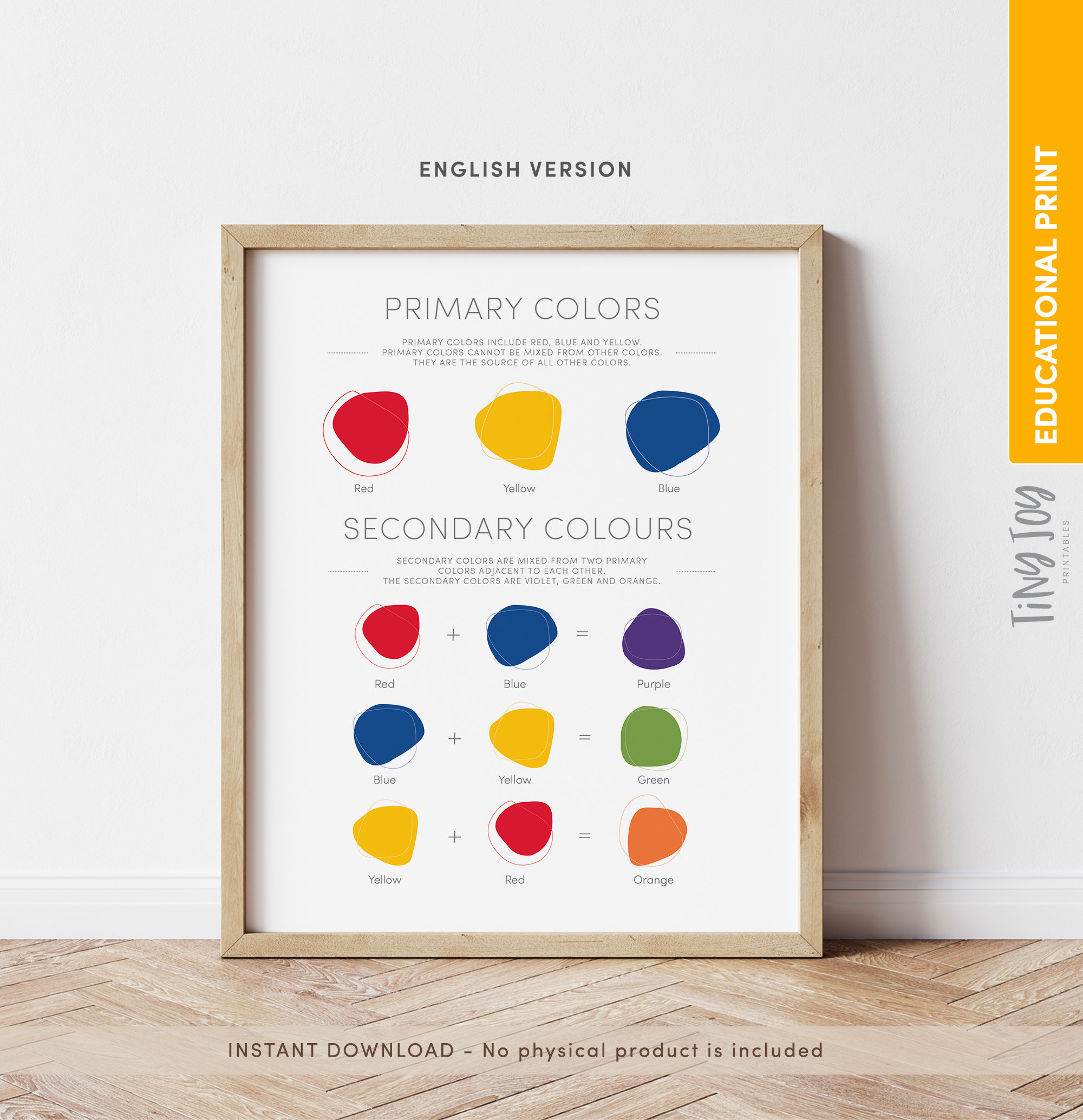 Colour Mixing Mat, Art for Children, Primary and Secondary Colours