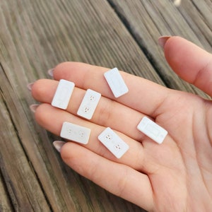 Miniature Power Outlet and Light Switches (6pc) - 1:12, Dollhouse Furniture, Fairy Garden, Modern, Appliances, House Decor, Accessories
