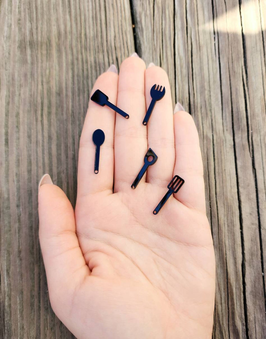 Miniature Kitchen Utensils 5pc Dollhouse, Miniatures 112, Dollhouse