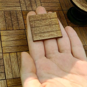 1/12 Miniature Brown Wooden Flooring Tiles - Dollhouse Miniatures, Mini furniture, Wood Flooring, Project, Art, Remodel