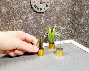 Miniature Dollhouse Plants (1pc) - Miniature Decorations, Dollhouses, Dollhouse Miniature Flowers Bouquet, Miniatures 1:12