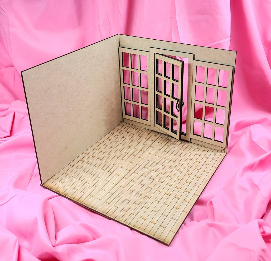 Dollhouse Miniature Room Box DIY Kit 2 Walls French Door Etsy