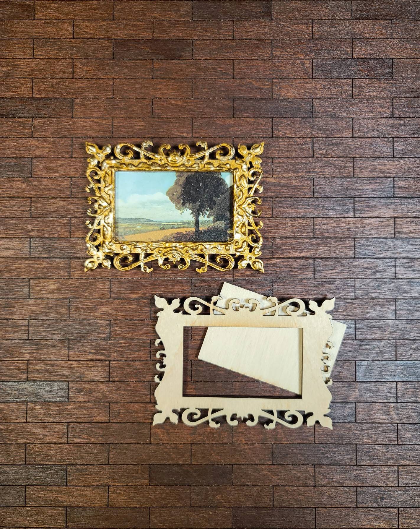 Dollhouse Miniature Picture Frame DIY Dollhouse Miniatures Etsy