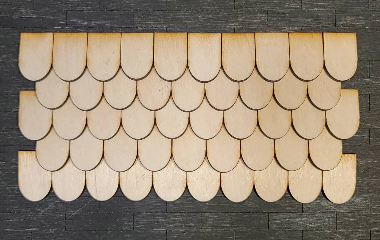 Dollhouse Miniature 100 Individual Shingles Roofing Etsy