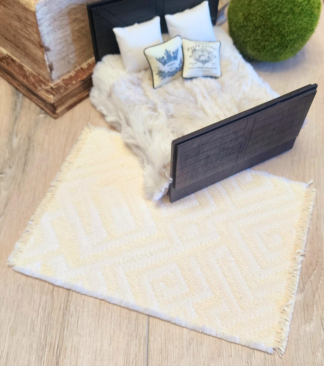 Miniature Dollhouse Beige/white Carpet (1pc) - (1:12 Scale), Remodeling ...