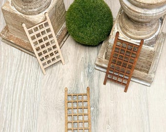 Dollhouse Miniature Trellis (2pc) - Dollhouse Miniatures, Fairy Garden, Fairy House, Dollhouse Accessories, Mini Garden Farm, Terrains, Farm