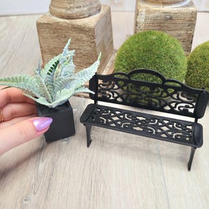 Miniature Dollhouse Garden Bench 1:12 Scale (1pc) - Miniatures, Fairy Garden, Accessories, Decorations, Doll Furniture, Outdoor, Park