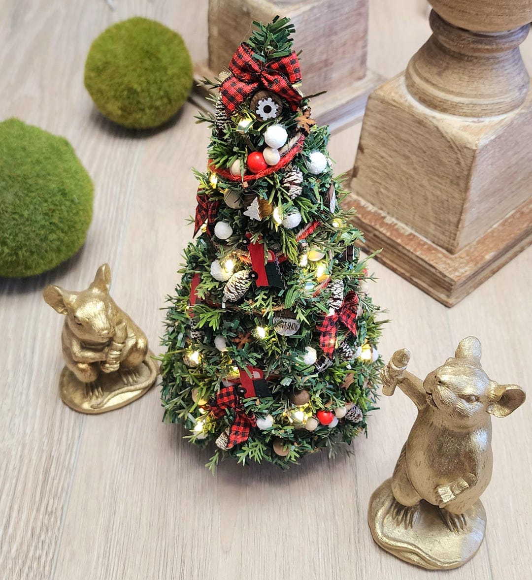Miniature Dollhouse Christmas Tree (1:12 Scale) Dollhouse
