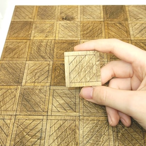 1/12 Miniature Wooden Flooring Tiles - Dollhouse Miniatures, Mini furniture, Wood Flooring, Project, Art, Remodel