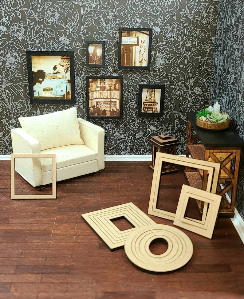 Dollhouse Miniature Picture Frame DIY dollhouse Miniatures Etsy