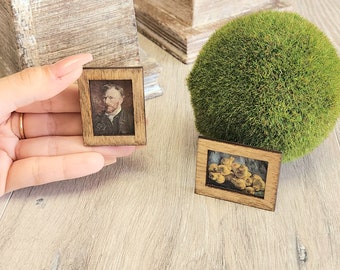 Miniature Van Gogh Wall Decor (1pc) - Decorations, Dollhouses, 1:12, Artwork, Random, Painting, Photo, Artist, Room. Accessory