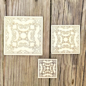 Miniature DIY Wooden Floor Centerpiece - (1:12 scale), Remodeling, Wood Flooring, Dollhouse Miniatures, Mini furniture, Unfinished, Crafts
