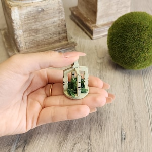 Miniature Lantern Centerpiece - Candle Decorations, Minis, French Villa/Beach/Rustic Style, Table Decor, Rustic Dollhouse, Modern, Plants