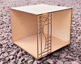 Dollhouse Room Box DIY (2 Walls, Roof, and a Partial Wall) - Miniatures, Accessories, Craft Room Box, DIY Project, Bedroom, Living Room