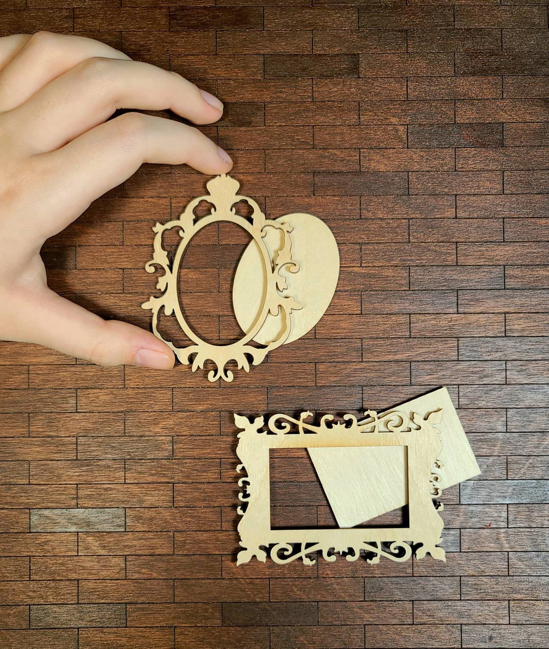 Dollhouse Miniature Picture Frame DIY dollhouse Miniatures, Fairy Garden, Fairy House, Dollhouse