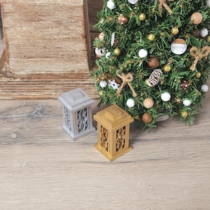 Miniature Dollhouse Lantern (1pc) - 1/12 Miniatures, Fairy Garden, Accessories, Decorations, Doll Furniture, Lights