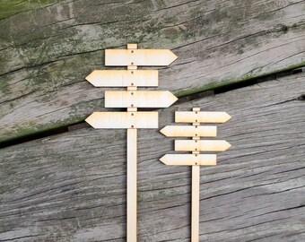 Miniature Road Signs - Scales, Decorations, Dollhouses, Miniatures 1:12, Dollhouse Furniture, Fairy Garden, Fairytale, Fantasy