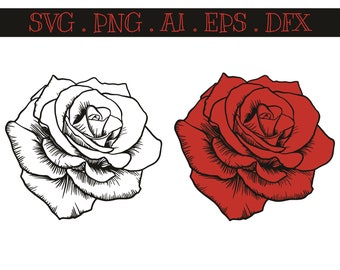 Download Red Rose Svg Etsy