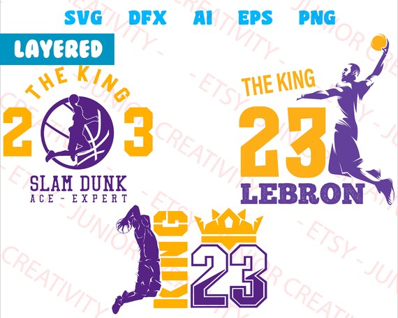 Lebron James Svglebron James Svg Bundle Lakers Svg Etsy