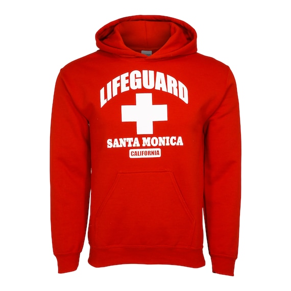 Lifeguard Hooded Pullover Unisex Hoodie Santa Monica, California