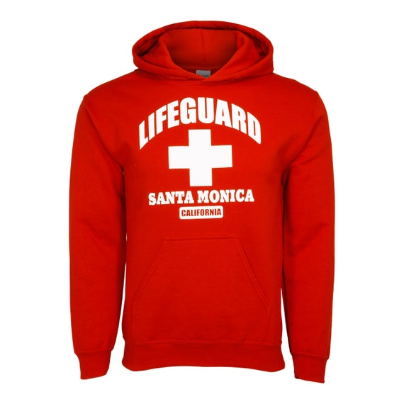 Lifeguard Hooded Pullover Unisex Hoodie Santa Monica, California 