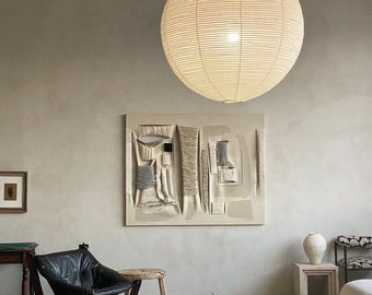 Linen EMPIRE 100cm Off-White – Linen Pendant Light – Handmade Pendant Light – Home Decor Lamp Shade – Hanging Linen Pendant