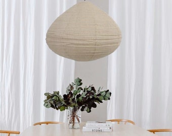 Linen Taupe METRO Light Shade – Linen Pendant Light – Handmade Pendant Light – Home Decor Lamp Shade – Hanging Linen Pendant