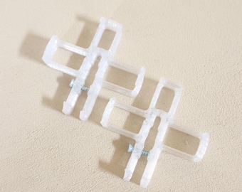 Set Of 2 Pendant Light SUSPENSION CONNECTORS: ADJUSTABLE Cable Clips For E27 Bulb Height Control