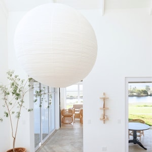 Empire Pure White Linen Pendant Light - Modern Farmhouse Ceiling Pendant Lighting Fixture - Handmade Farmhouse Home Decor - Round Lamp Shade
