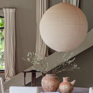 Linen TAUPE EMPIRE Light Shade – Linen Pendant Light – Handmade Pendant Light – Home Decor Lamp Shade – Hanging Linen Pendant