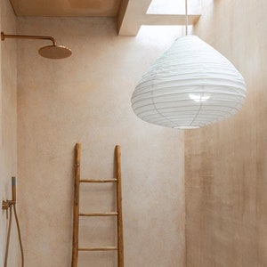 Linen Pure White LOUIS Light Shade – Linen Pendant Light – Handmade Pendant Light – Home Decor Lamp Shade – Hanging Linen Pendant