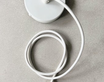 Ceiling Pendant Kit E27 - Nylon white electrical cable