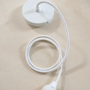 Kit sospensione soffitto E27 - Cavo elettrico bianco in nylon