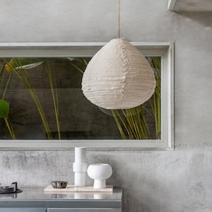 Linen Taupe PARLOUR Light Shade – Linen Pendant Light – Handmade Pendant Light – Home Decor Lamp Shade – Hanging Linen Pendant