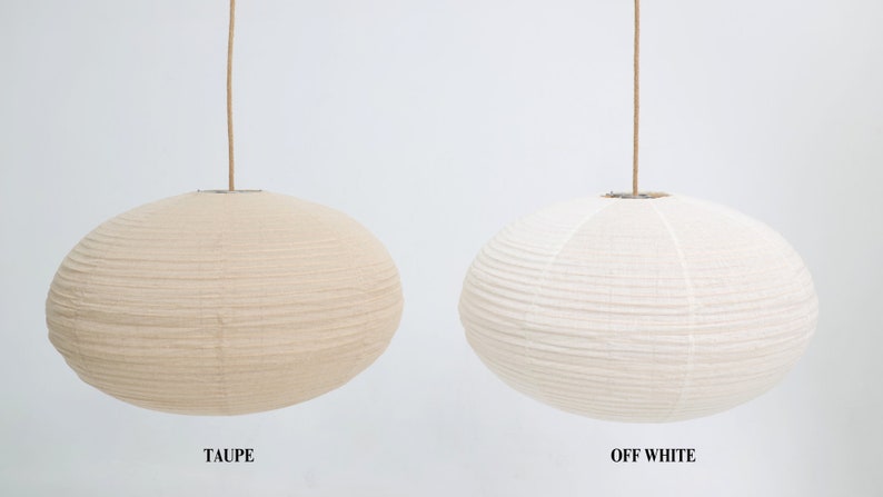 Linen DIXON Light Shade Linen Pendant Light Handmade Pendant Light Home Decor Lamp Shade Hanging Linen Pendant image 6