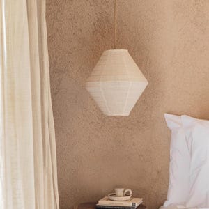 Linen BELLA Light Shade – Linen Pendant Light – Handmade Pendant Light – Home Decor Lamp Shade – Hanging Linen Pendant