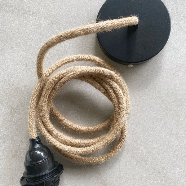 Jute Pendant Light Etsy